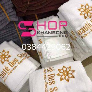 Khăn Tắm Spa Chất Cotton Thêu Logo