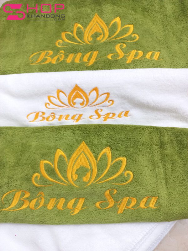 Khăn thêu logo spa