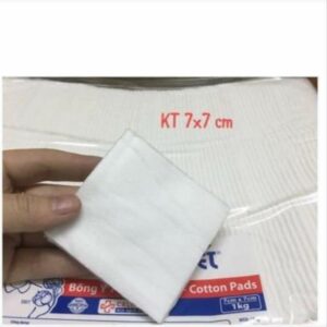 bông cắt miếng bạch tuyết 7x7cm