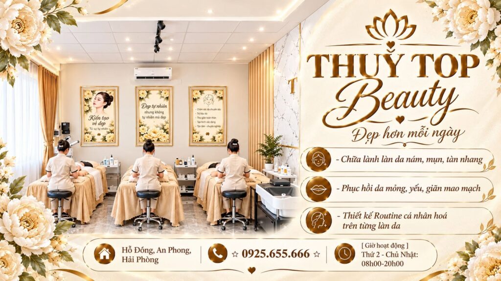 Không gian Thủy Top Beauty tại Hỗ Đông An Phong Hải Phòng